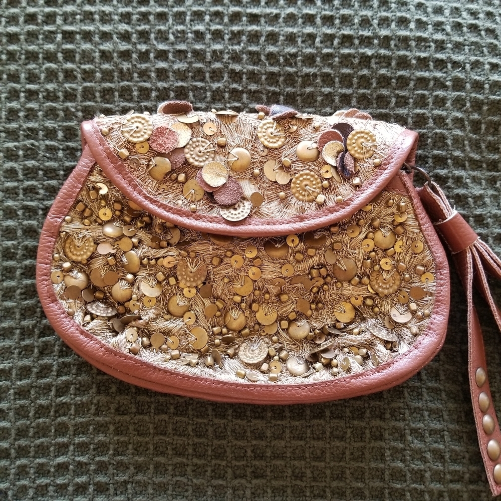 Anthropologie | Lucky Penny Beaded Bag